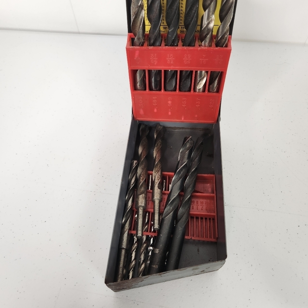 Vintage Huot St. Paul Drill Index Drildex 1/16 To 1/2 By 1/64 - Mostly Complete - Picture 4 of 6